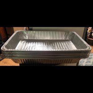 New - Aluminum Foil Pans 20-1/2” x 13” x3-1/4” D SET OF 10